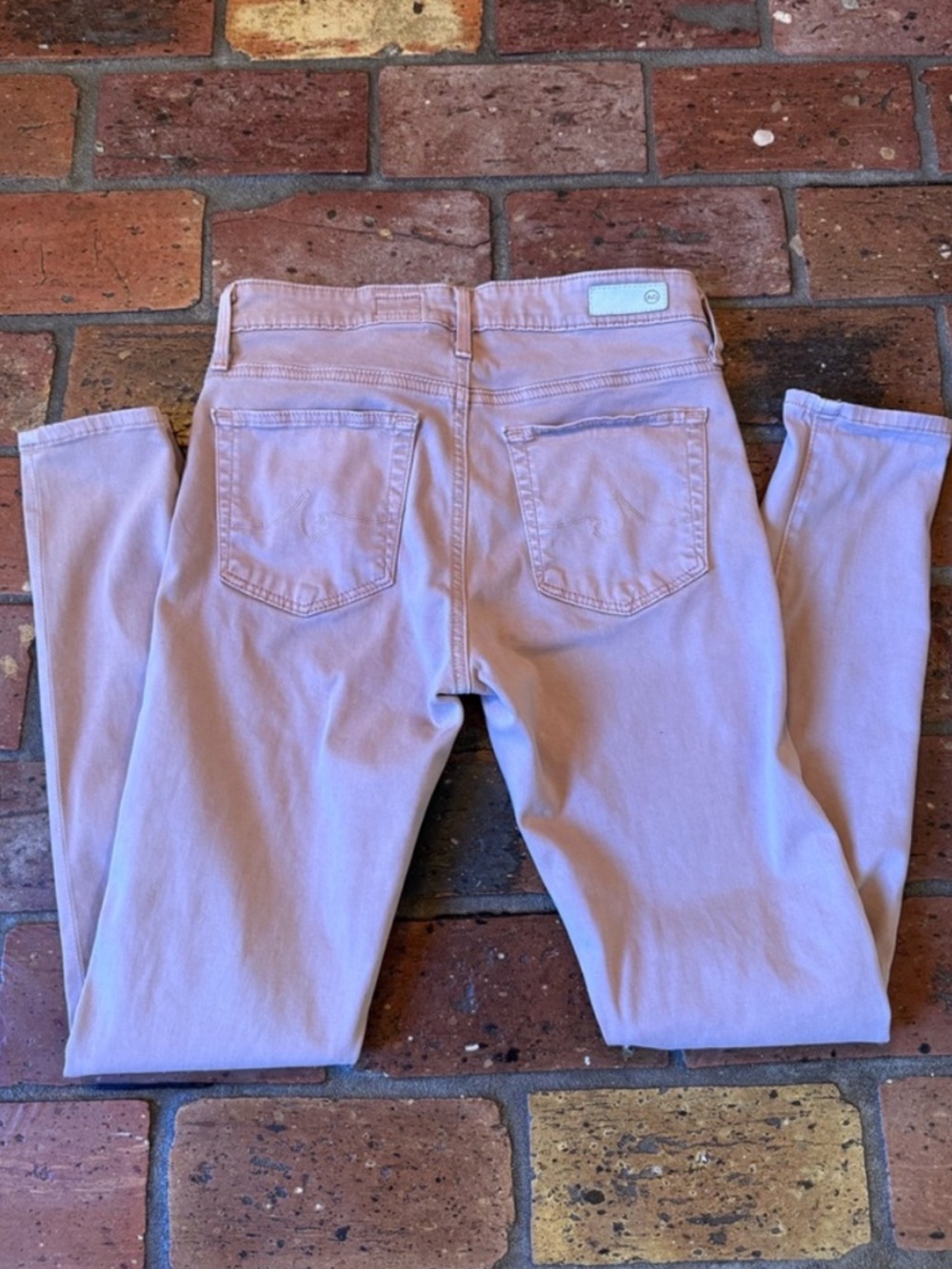 AG Adriano Goldschmied Farrah High Rise Skinny Ankle Jeans 26 Blush Pink Stretch - Picture 6 of 10